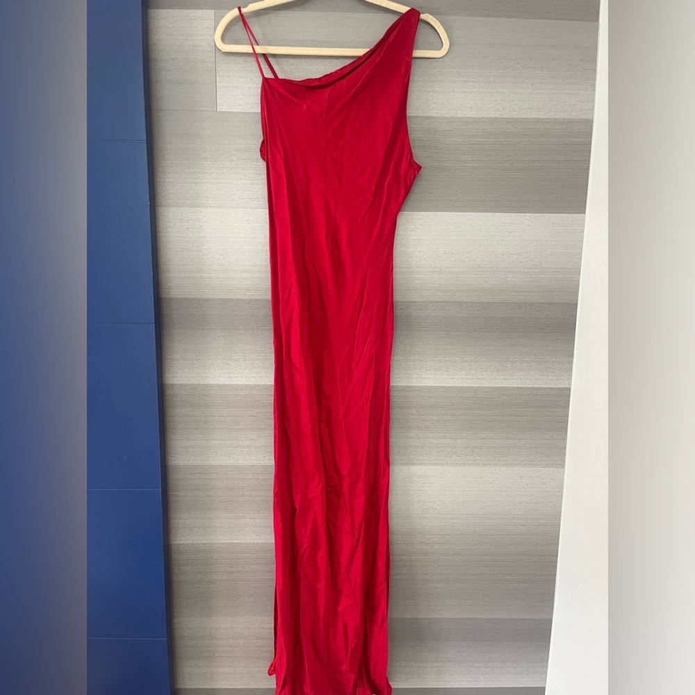 Zara Red Dress, Satin Size Large